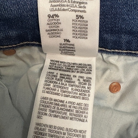 MOTHER The Mid Rise Dazzler Ankle Fray Denim Jeans We The Animals Wash Size 27 - Picture 13 of 14